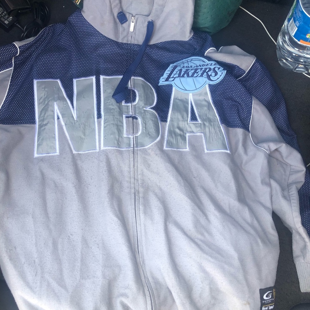 Vintage NBA Los Angeles Lakers Jacket Mens G-III By Carl Banks Bigman Size XL